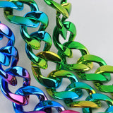 Colorful Acrylic Chunky Chain Necklace for Women Men