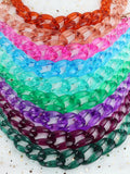 Colorful Acrylic Choker Necklace for Women