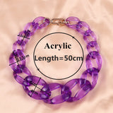 Colorful Acrylic Choker Necklace for Women