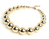 FishSheep Statement Big Ball Choker Necklace Punk Acrylic CCB Beads Pendants