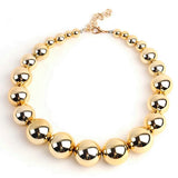 FishSheep Statement Big Ball Choker Necklace Punk Acrylic CCB Beads Pendants