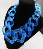 FishSheep Acrylic Chunky Chain Choker Necklace Vintage Resin Collar