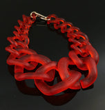 FishSheep Acrylic Chunky Chain Choker Necklace Vintage Resin Collar