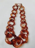 FishSheep Acrylic Chunky Chain Choker Necklace Vintage Resin Collar