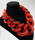 FishSheep Acrylic Chunky Chain Choker Necklace Vintage Resin Collar