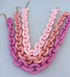 Colorful Acrylic Big Chain Choker Necklace for Women Hip Hop