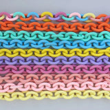 Colorful Acrylic Big Chain Choker Necklace for Women Hip Hop