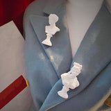 Abstract Effigy FishSheep Plaster Model Resin Brooches For Women