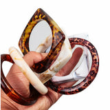 FishSheep Vintage Acrylic Leopard Print Bangles for Women