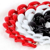FishSheep Vintage Red Choker Necklace Acrylic Punk Resin Chain Collar Pendant