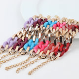 FishSheep Vintage Acrylic Chain Bracelet Women Thick Chain Wristband