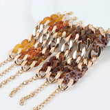 FishSheep Vintage Acrylic Chain Bracelet Women Thick Chain Wristband