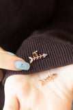 Fishbone Fish Skeleton 925 Sterling Silver Stud Earrings Funny Gift