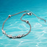 925 Sterling Silver Fisherman Bracelet Small Goldfish Anklet