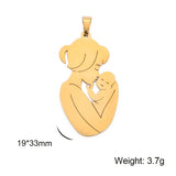 Mother Baby Kid Charm Pendant Set, Stainless Steel Jewelry