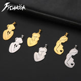 Mother Baby Kid Charm Pendant Set, Stainless Steel Jewelry