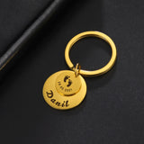 Personalized Fishhook Baby Keychain Dad Mom Kid Key Chain Ring Gift