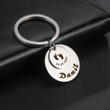 Personalized Fishhook Baby Keychain Dad Mom Kid Key Chain Ring Gift