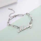 Fishhook Name Bracelet Personalized Bangle Anklet Family Gift