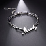 Fishhook Name Bracelet Personalized Bangle Anklet Family Gift