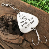Fishhook Name Couple Keychain Engraved Letter Key Chain Personalized Key Ring