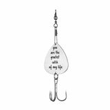 Fishhook Name Couple Keychain Engraved Letter Key Chain Personalized Key Ring