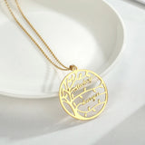 Family Tree Of Life Personalized Necklace Name Chain Kid Child Gift For Women