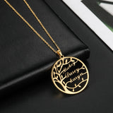 Family Tree Of Life Personalized Necklace Name Chain Kid Child Gift For Women