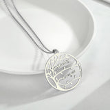 Family Tree Of Life Personalized Necklace Name Chain Kid Child Gift For Women