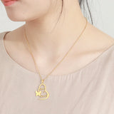 Personalized Fishhook Heart Butterfly Necklace Name Chain