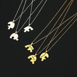 Custom Fishhook Heart Necklace Puzzle Family Kid Gift