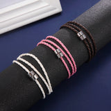 Fishhook Personalized Leather Bracelet Family Gift