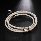 Fishhook Personalized Leather Bracelet Family Gift