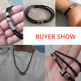 Fishhook Personalized Leather Bracelet Family Gift