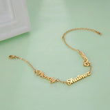 Fishhook Personalized Bracelet Multi-name Family Bangle Gift Stainless Steel