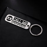 Fishhook Personalized Car Keychain Name Phone Number Key Chain Ring Gift