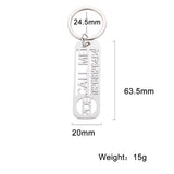 Fishhook Personalized Car Keychain Name Phone Number Key Chain Ring Gift