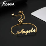 Fishhook Personalized Bracelet Name Bangle