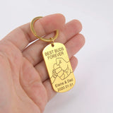 Fishhook Personalized Keychain Name Date Father Key Chain Ring