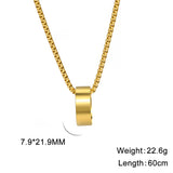 Fishhook Ring Personalized Necklace Strong Chain Name Engrave Family Gift
