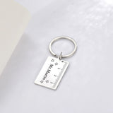 Personalized Fishhook Ruler Keychain Kid Child Length Stationery Student Gift