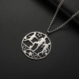 Soccer Necklace Fishhook Pendant Stainless Steel Jewelry