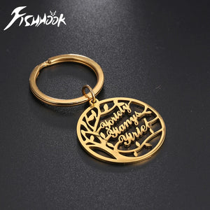 Family Tree of Life Keychain Personalized with 6 Names