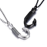 Stainless Steel Fish Hook Cremation Urn Necklace Pendant