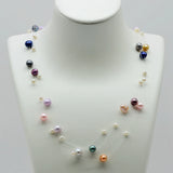 Baroque Pearl Necklace Multicolor Strand Dress Accessories