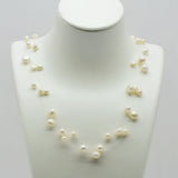 Baroque Pearl Necklace Multicolor Strand Dress Accessories