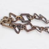 Vintage Acrylic Geometric Necklace Big Chain Link Collar Long Jewelry
