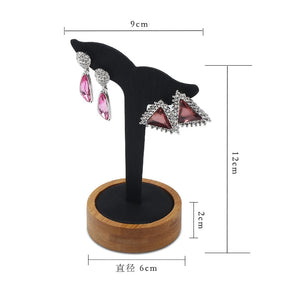 Wood Fishtail Shape Earrings Display Stand