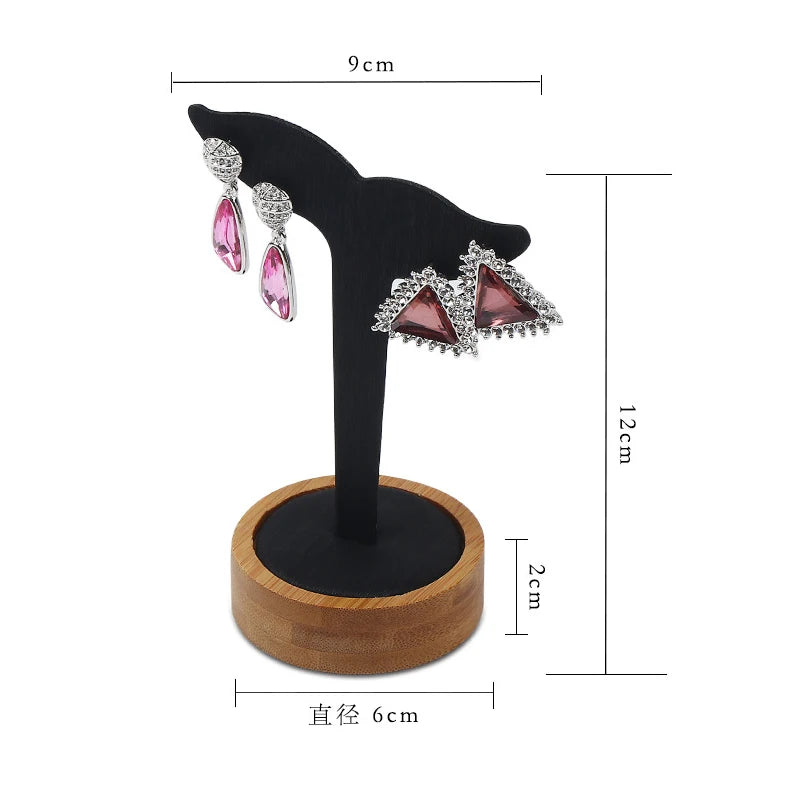 Wood Fishtail Shape Earrings Display Stand