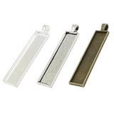 Rectangular cabochons Pendant Tray for DIY Making 5pcs